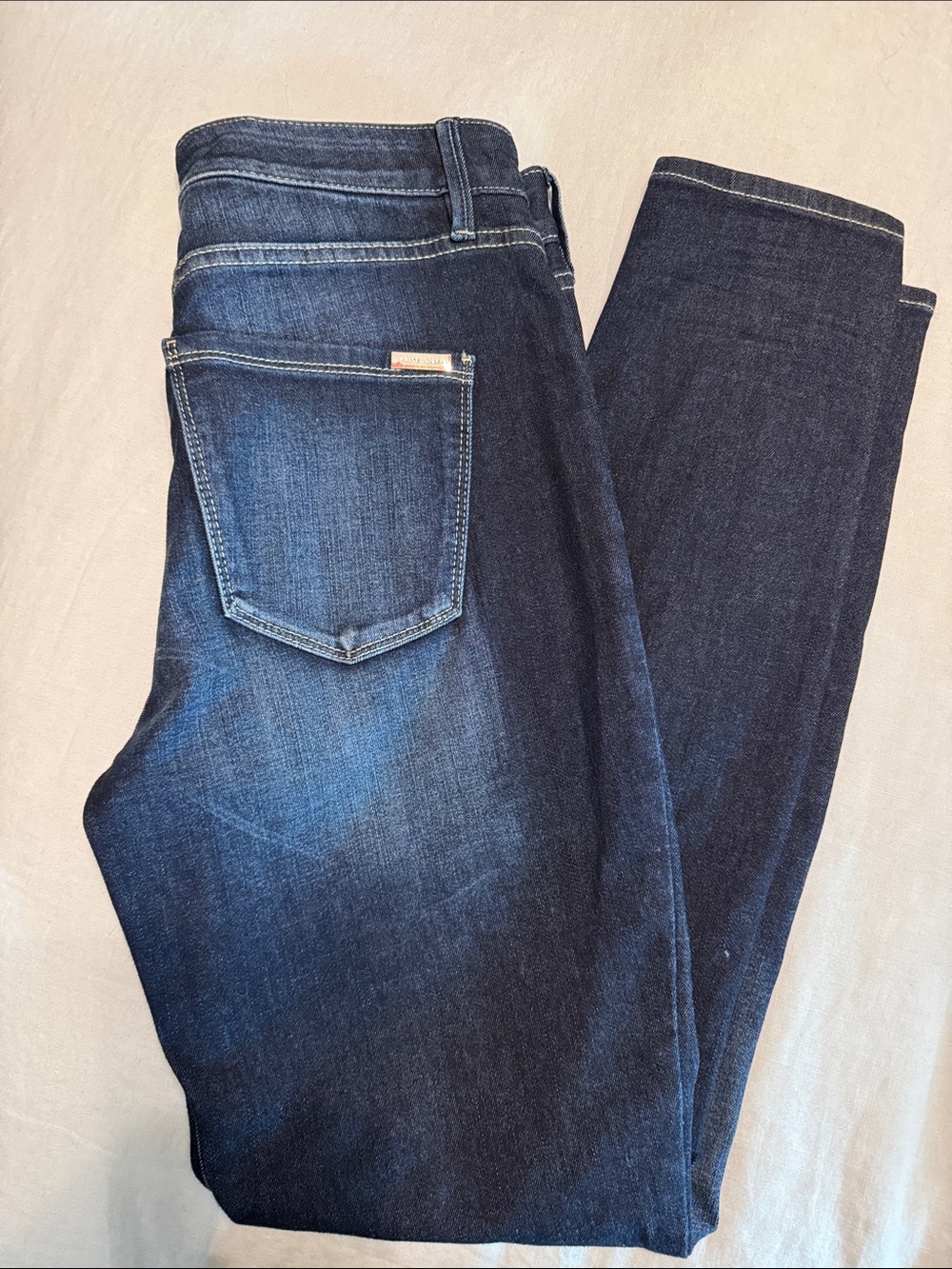 WHBM Women's Dark Blue Sculpt Skinny Ankle Jeans